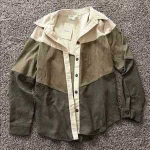 Colorblock Button-Up Shirt